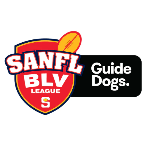SANFL BLV League logo with Guide Dogs branding
