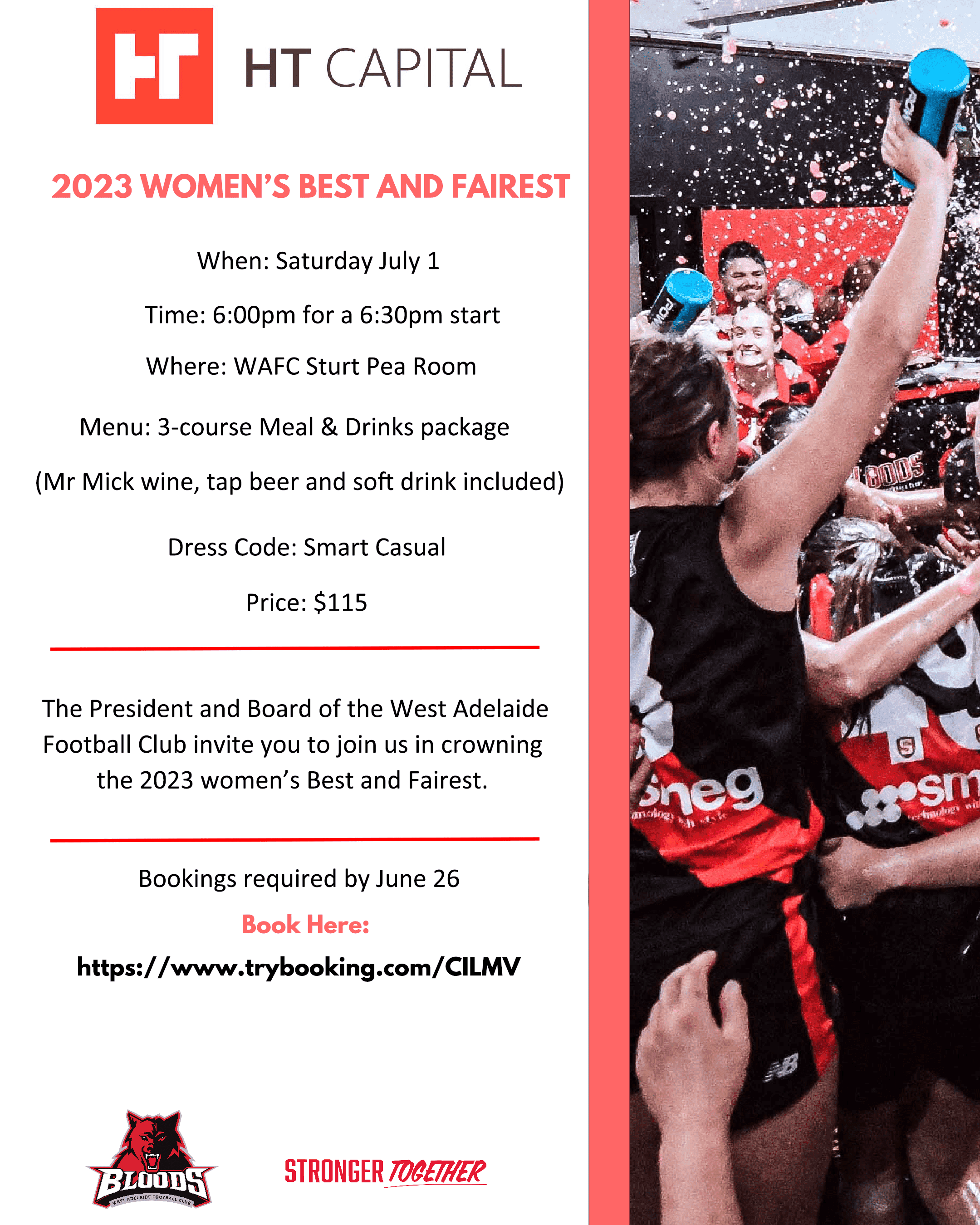 2023 HT Capital Women's Best and Fairest - West Adelaide Football Club